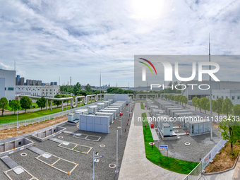 A photo is showing the GCL Jiangning 50 MW /100 MWH energy storage plant in Nanjing, China, on July 8, 2024. (