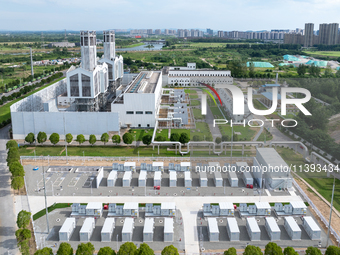 A photo is showing the GCL Jiangning 50 MW /100 MWH energy storage plant in Nanjing, China, on July 8, 2024. (