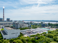 A photo is showing the GCL Jiangning 50 MW /100 MWH energy storage plant in Nanjing, China, on July 8, 2024. (