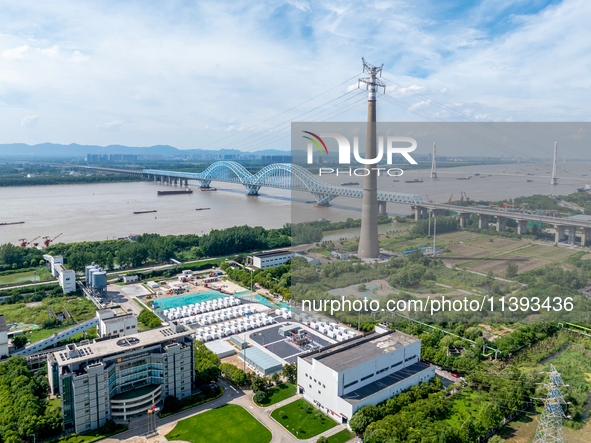 A photo is showing the GCL Jiangning 50 MW /100 MWH energy storage plant in Nanjing, China, on July 8, 2024. 