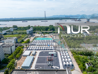 A photo is showing the GCL Jiangning 50 MW /100 MWH energy storage plant in Nanjing, China, on July 8, 2024. (