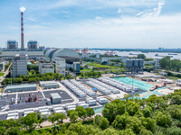 A photo is showing the GCL Jiangning 50 MW /100 MWH energy storage plant in Nanjing, China, on July 8, 2024. (