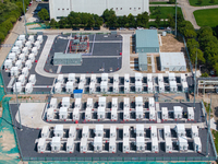 A photo is showing the GCL Jiangning 50 MW /100 MWH energy storage plant in Nanjing, China, on July 8, 2024. (