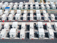 A photo is showing the GCL Jiangning 50 MW /100 MWH energy storage plant in Nanjing, China, on July 8, 2024. (