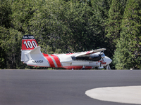 Cal Fire planes are using Grass Valley Air Attack Base at the Nevada County Airport to support firefighting efforts against the Royal Fire b...