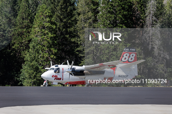 Cal Fire planes are using Grass Valley Air Attack Base at the Nevada County Airport, while supporting firefighting efforts on the Royal Fire...