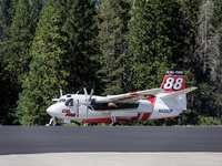 Cal Fire planes are using Grass Valley Air Attack Base at the Nevada County Airport, while supporting firefighting efforts on the Royal Fire...