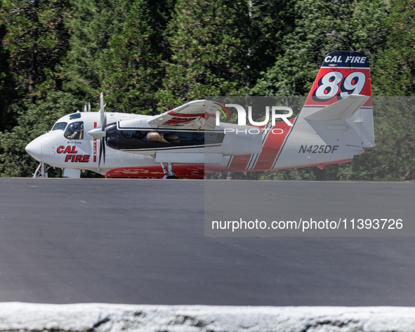 Cal Fire planes are using Grass Valley Air Attack Base at the Nevada County Airport, while supporting firefighting efforts on the Royal Fire...