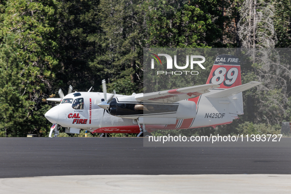 Cal Fire planes are using Grass Valley Air Attack Base at the Nevada County Airport, while supporting firefighting efforts on the Royal Fire...