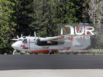 Cal Fire planes are using Grass Valley Air Attack Base at the Nevada County Airport, while supporting firefighting efforts on the Royal Fire...