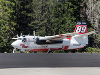 Cal Fire planes are using Grass Valley Air Attack Base at the Nevada County Airport, while supporting firefighting efforts on the Royal Fire...