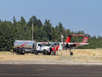 Cal Fire planes are using Grass Valley Air Attack Base at the Nevada County Airport while supporting firefighting efforts on the Royal Fire...