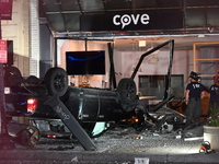 A vehicle is striking Cove, a multi-story office building in Washington, D.C., United States, on July 9, 2024. At approximately 2:07 a.m., T...