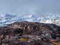 The Ilulissat Icefjord, also known as Sermeq Kujalleq, is draining approximately 7% of Greenland's ice sheet in Ilulissat, Greenland, on Jun...