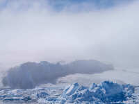 The Ilulissat Icefjord, also known as Sermeq Kujalleq, is draining approximately 7% of Greenland's ice sheet in Ilulissat, Greenland, on Jun...