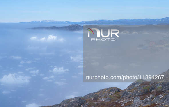 The Ilulissat Icefjord, also known as Sermeq Kujalleq, is draining approximately 7% of Greenland's ice sheet in Ilulissat, Greenland, on Jun...