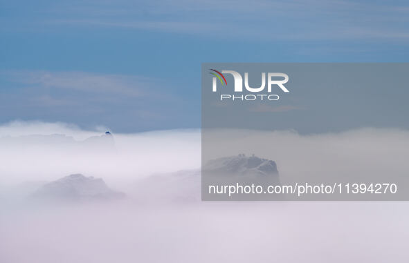 The Ilulissat Icefjord, also known as Sermeq Kujalleq, is draining approximately 7% of Greenland's ice sheet in Ilulissat, Greenland, on Jun...