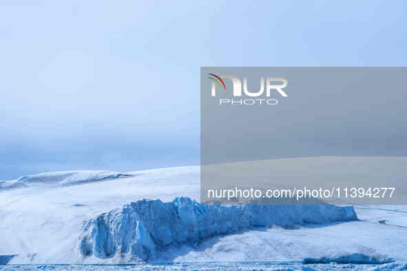 The Ilulissat Icefjord, also known as Sermeq Kujalleq, is draining approximately 7% of Greenland's ice sheet in Ilulissat, Greenland, on Jun...