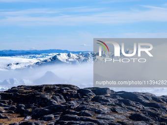 The Ilulissat Icefjord, also known as Sermeq Kujalleq, is draining approximately 7% of Greenland's ice sheet in Ilulissat, Greenland, on Jun...