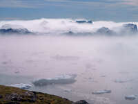 The Ilulissat Icefjord, also known as Sermeq Kujalleq, is draining approximately 7% of Greenland's ice sheet in Ilulissat, Greenland, on Jun...