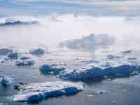 The Ilulissat Icefjord, also known as Sermeq Kujalleq, is draining approximately 7% of Greenland's ice sheet in Ilulissat, Greenland, on Jun...