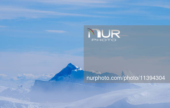 The Ilulissat Icefjord, also known as Sermeq Kujalleq, is draining approximately 7% of Greenland's ice sheet in Ilulissat, Greenland, on Jun...