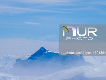 The Ilulissat Icefjord, also known as Sermeq Kujalleq, is draining approximately 7% of Greenland's ice sheet in Ilulissat, Greenland, on Jun...