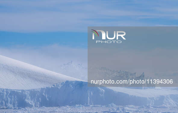 The Ilulissat Icefjord, also known as Sermeq Kujalleq, is draining approximately 7% of Greenland's ice sheet in Ilulissat, Greenland, on Jun...