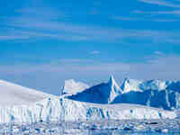 The Ilulissat Icefjord, also known as Sermeq Kujalleq, is draining approximately 7% of Greenland's ice sheet in Ilulissat, Greenland, on Jun...