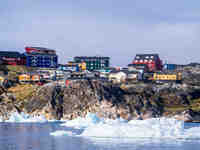 The Ilulissat Icefjord, also known as Sermeq Kujalleq, is draining approximately 7% of Greenland's ice sheet in Ilulissat, Greenland, on Jun...