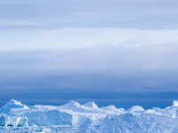 The Ilulissat Icefjord, also known as Sermeq Kujalleq, is draining approximately 7% of Greenland's ice sheet in Ilulissat, Greenland, on Jun...