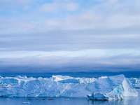 The Ilulissat Icefjord, also known as Sermeq Kujalleq, is draining approximately 7% of Greenland's ice sheet in Ilulissat, Greenland, on Jun...