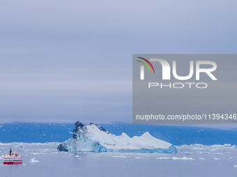 The Ilulissat Icefjord, also known as Sermeq Kujalleq, is draining approximately 7% of Greenland's ice sheet in Ilulissat, Greenland, on Jun...