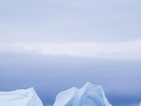 The Ilulissat Icefjord, also known as Sermeq Kujalleq, is draining approximately 7% of Greenland's ice sheet in Ilulissat, Greenland, on Jun...