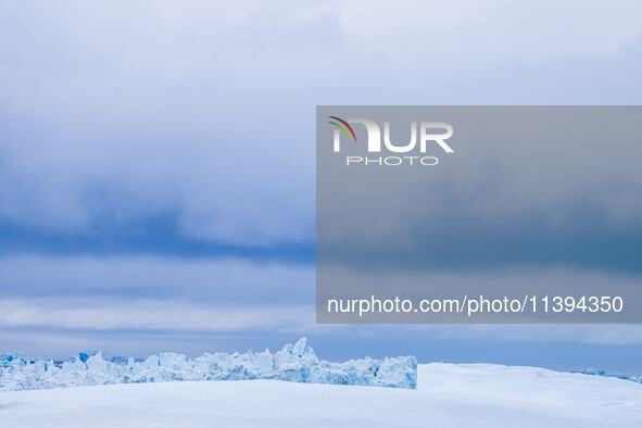 The Ilulissat Icefjord, also known as Sermeq Kujalleq, is draining approximately 7% of Greenland's ice sheet in Ilulissat, Greenland, on Jun...