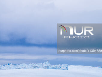 The Ilulissat Icefjord, also known as Sermeq Kujalleq, is draining approximately 7% of Greenland's ice sheet in Ilulissat, Greenland, on Jun...