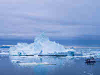 The Ilulissat Icefjord, also known as Sermeq Kujalleq, is draining approximately 7% of Greenland's ice sheet in Ilulissat, Greenland, on Jun...