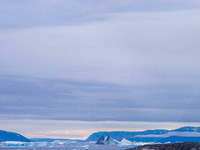 The Ilulissat Icefjord, also known as Sermeq Kujalleq, is draining approximately 7% of Greenland's ice sheet in Ilulissat, Greenland, on Jun...