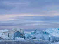 The Ilulissat Icefjord, also known as Sermeq Kujalleq, is draining approximately 7% of Greenland's ice sheet in Ilulissat, Greenland, on Jun...