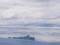 The Ilulissat Icefjord, also known as Sermeq Kujalleq, is draining approximately 7% of Greenland's ice sheet in Ilulissat, Greenland, on Jun...