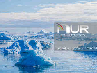 The Ilulissat Icefjord, also known as Sermeq Kujalleq, is draining approximately 7% of Greenland's ice sheet in Ilulissat, Greenland, on Jun...