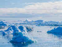 The Ilulissat Icefjord, also known as Sermeq Kujalleq, is draining approximately 7% of Greenland's ice sheet in Ilulissat, Greenland, on Jun...