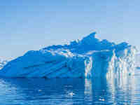 The Ilulissat Icefjord, also known as Sermeq Kujalleq, is draining approximately 7% of Greenland's ice sheet in Ilulissat, Greenland, on Jun...