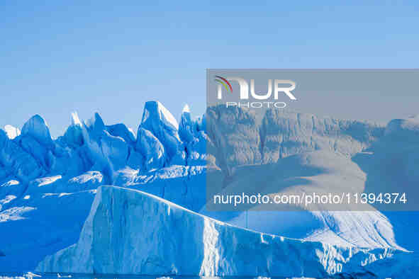 The Ilulissat Icefjord, also known as Sermeq Kujalleq, is draining approximately 7% of Greenland's ice sheet in Ilulissat, Greenland, on Jun...