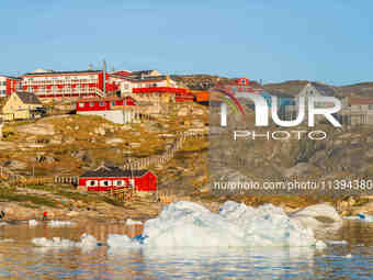 The Ilulissat Icefjord, also known as Sermeq Kujalleq, is draining approximately 7% of Greenland's ice sheet in Ilulissat, Greenland, on Jun...