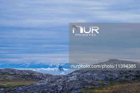 The Ilulissat Icefjord, also known as Sermeq Kujalleq, is draining approximately 7% of Greenland's ice sheet in Ilulissat, Greenland, on Jun...