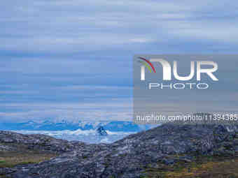 The Ilulissat Icefjord, also known as Sermeq Kujalleq, is draining approximately 7% of Greenland's ice sheet in Ilulissat, Greenland, on Jun...