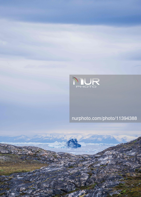 The Ilulissat Icefjord, also known as Sermeq Kujalleq, is draining approximately 7% of Greenland's ice sheet in Ilulissat, Greenland, on Jun...