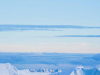 The Ilulissat Icefjord, also known as Sermeq Kujalleq, is draining approximately 7% of Greenland's ice sheet in Ilulissat, Greenland, on Jul...