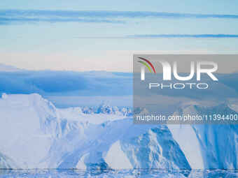 The Ilulissat Icefjord, also known as Sermeq Kujalleq, is draining approximately 7% of Greenland's ice sheet in Ilulissat, Greenland, on Jul...